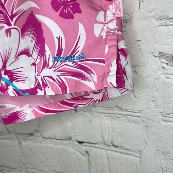 Reebok Kids Pink Floral Swim Shorts size Small 10 - Picture 2 of 7